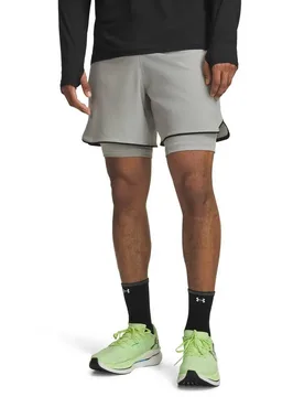 Pantaloni Corti Velociti Pro 2in1 Gray 3XL - Under armour - FashionsVida