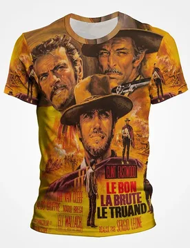 Summer Vintage Men T-shirt The Good The Bad And The Ugly Printing T Shirt Blondie Angel Eyes Tuco Cowboy Graphic Streetwear Tops - Aliexpress - FashionsVida