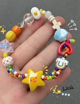 Sweet Cute Handmade Elastic Rope Beaded Bracelet Wristband Star Stretch Bracelet Jewelry Fashion Accessory for Women Girls - Aliexpress - FashionsVida