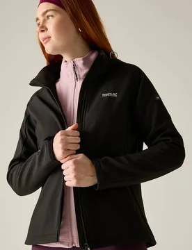 Women's Deyana Relaxed Softshell Jacket in Black Size: 12 - Black - Size: 12 - Regatta - FashionsVida