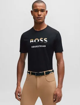 Equestrian Herren T-Shirt PIERCE black L - BOSS - FashionsVida