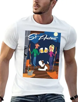 St Anton Ski Poster T-Shirt plus sizes anime tshirt t shirts for men pack - Aliexpress - FashionsVida
