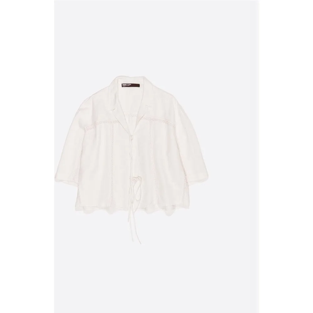 Camisa de mujer con cordones - Bimba y Lola - FashionsVida