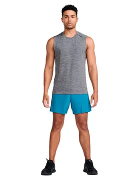 T-shirt Sans Manches Motion Harbor Mist / Black S - 2XU - FashionsVida