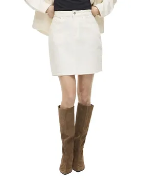 Jupe En Jean Kaja Jaf Denim Cloud Dancer 40 - Vila - FashionsVida