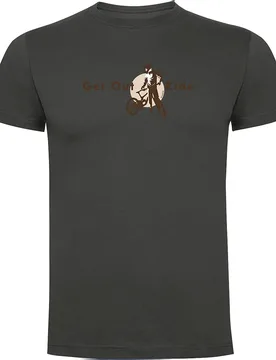 Maglietta A Maniche Corte Get Out And Ride Dark Grey - Kruskis - FashionsVida