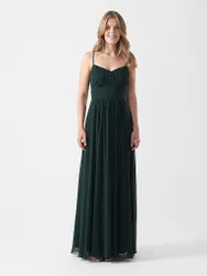 Vestido de noche verde oscuro 36