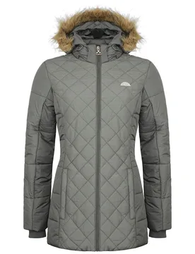 Womens Dark Grey Hooded Coat - Size 2xl - Ellesse - FashionsVida
