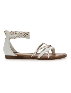 Sandali bianchi con intrecci effetto corda 1668 37 - ME & ME - FashionsVida
