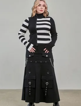 Rockabilly Cardigan - MIDNIGHT RITUAL CARDIGAN - S bis 4XL - für Damen - Größe M - schwarz/weiß - Frauen - female - Banned Alternative - FashionsVida