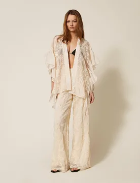 Poncho avec broderie Cornely - TWINSET - FashionsVida