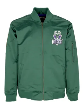 Giubbotto Bomber Uomo Nba Lightweight Satin Bomber Milbuc Original Team Colors - Mitchell & Ness - FashionsVida