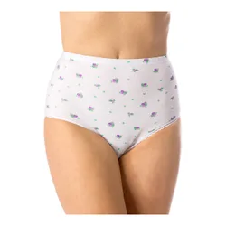 Inkontinenzslip Damen "Blumen" weiss L