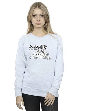 Women's 101 Dalmatians Top Dog Sweatshirt in Grey Size: Large - Grey - Size: L - Disney - FashionsVida