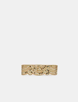 Gürtel mit Spiegeln und Wellen Goldfarben OS - Stradivarius - FashionsVida