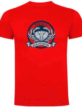 Crab Logo Short Sleeve T-shirt Red 3XL Men - Kruskis - FashionsVida