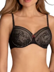 Womens Fleur Underwired Bra - Black Polyamide - Size 38j