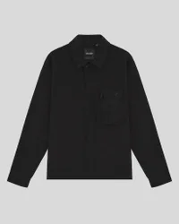 Men's Lightweight Utility Pocket Overshirt in Black
