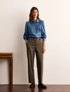 Camisa denim de mujer con pechera - Lloyd's - FashionsVida