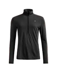 Damen Unterzieh Zipshirt 185 ROCK'N'WOOL schwarz L W
