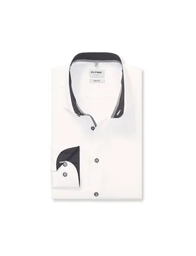 Chemise Body Fit blanc 42 - Olymp Level Five - FashionsVida
