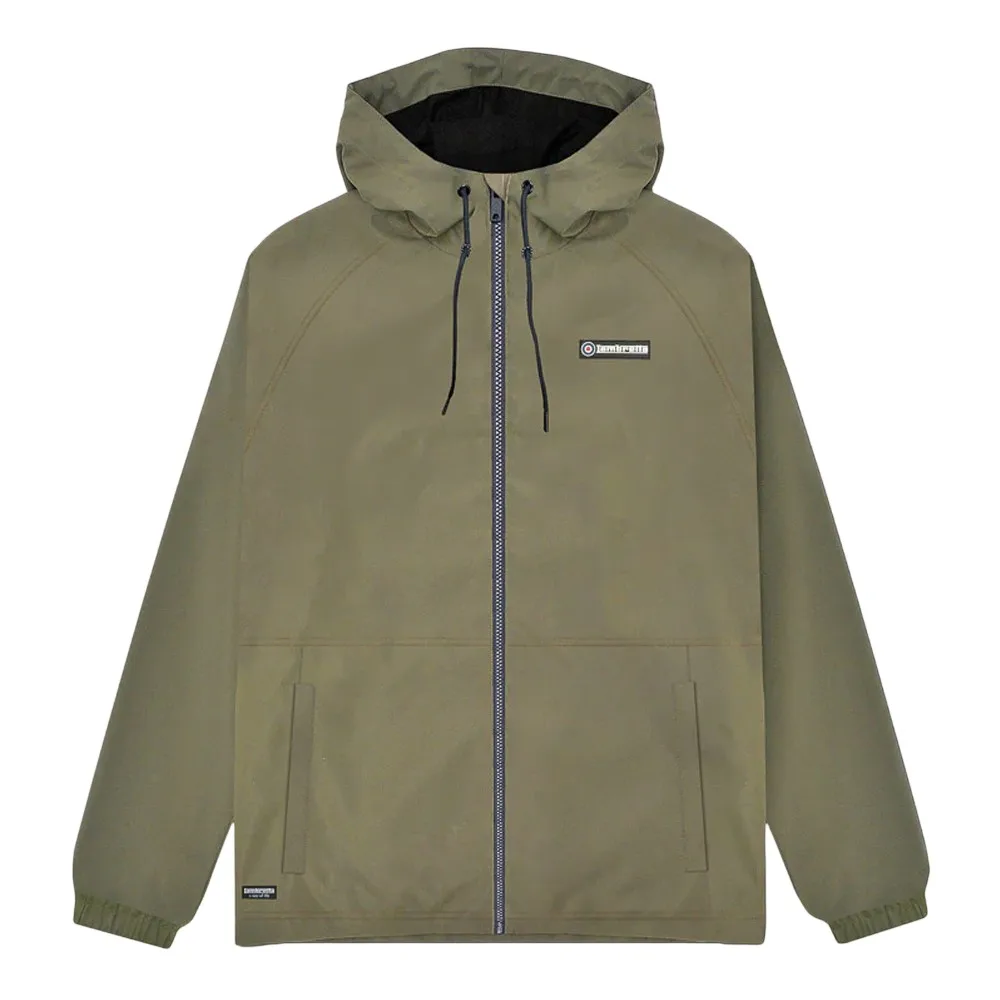 Mens Ripstop Hooded Jacket (Khaki) - Size X-Large - Lambretta - FashionsVida