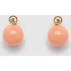 Pendientes Tú y Yo de oro, y brillantes