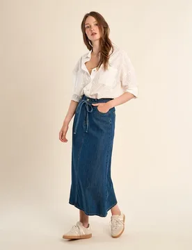 Camisa de mujer de manga larga flores bordadas - Molly Bracken - FashionsVida