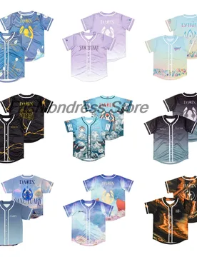 Dabin DJ Music Festival Merch Baseball Jersey V-Neck Short Sleeve Button-Down Shirts Women Men Streetwear Tops - Aliexpress - FashionsVida