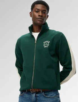 Superdry Herren Athletic Club Trainingsjacke Green - Größe: L - 79.99 - FashionsVida