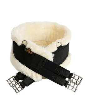 Lammfell-Sattelgurt schwarz 135 cm - Kentucky Horsewear - FashionsVida
