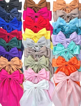 Piezas Pasadores de pelo con lazo de color aleatorio, accesorios de moda para el cabello de mujer, pasadores de pelo con lazo de cinta, pasadores de p - Shein - FashionsVida