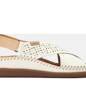 Sandalias de cuña de mujer de piel con cierre adherente - Pikolinos - FashionsVida