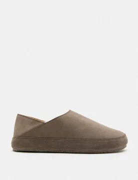 Suede Mule Slippers with Freshfeet™ Light Brown male - Autograph - FashionsVida