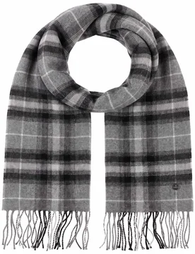 Hoverton Check Wool Scarf by - grey - Female - Size: One Size - Lierys - FashionsVida
