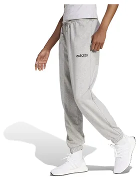 Joggers Essentials Linear French Terry Cuffed Medium Grey Heather / Black XS - Adidas - FashionsVida