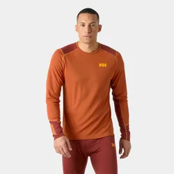 Men's Lifa Active Crew Warm Base Layer Orange L - Ginger Biscuit Orange - Male
