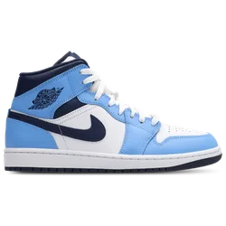 Aj1 Mid Men's Sneakers - Blue - Size 10 - Leather & Synthetics - Blue - Size: 10