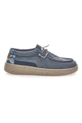 Mocassini da uomo blu in tessuto YH25073 45