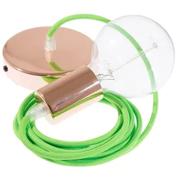 Cables Suspension Luminaire Rf06 1 M Diy Neon Green / Copper One Size