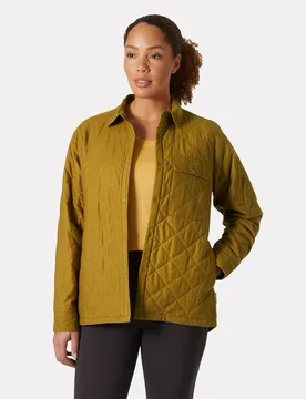 Women’s Isfjord Insulated Shacket Brown S - Lynx Brown - Female - Helly Hansen - FashionsVida