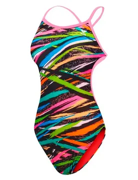 Ravana Trinity Fit 3 Strips Swimsuit Black / Multi UK 32 Women - TYR - FashionsVida