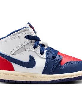 Aj1 Mid Baby Shoes - White - Size 5.5 - Mesh/Synthetic - White - Size: 5.5 - Jordan - FashionsVida