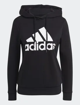 Felpa con cappuccio Essentials Relaxed Logo S Black / White - Adidas - FashionsVida