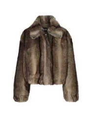 Veste aspect fourrure LUCY marron 38