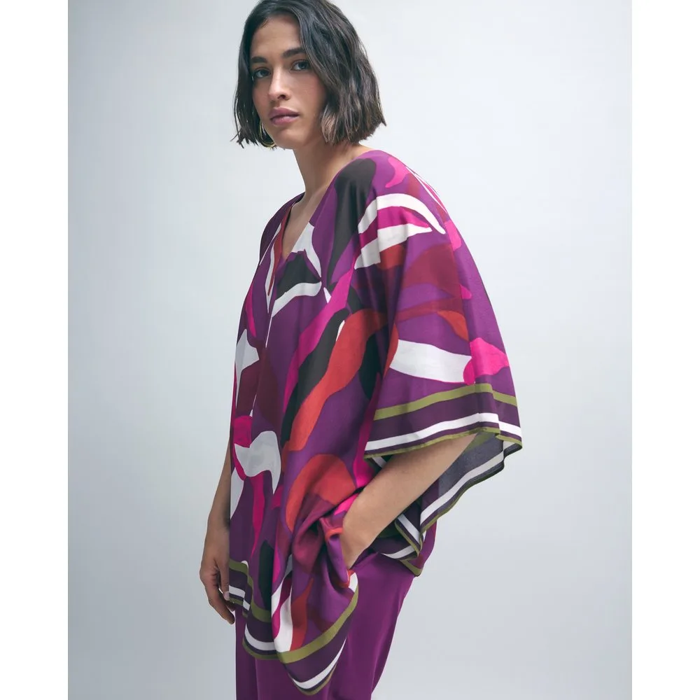Blusa pañuelo de mujer estampada con flores - Couchel - FashionsVida