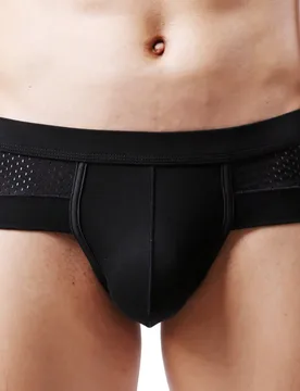 Calzoncillos de malla con bolsillo en forma de U para hombres, ropa interior sexy y transpirable L - Shein - FashionsVida