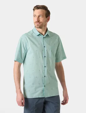 Men's Viken Short Sleeve Shirt Blue M - Barely Blue - Male - Helly Hansen - FashionsVida