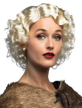 Platinblonde Damenperücke mit Ringellocken - BOLAND BV - FashionsVida