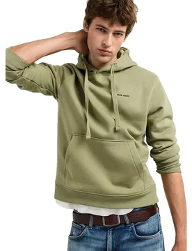 Felpa Con Cappuccio Jefferson Washed Army Green L - Pepe jeans - FashionsVida